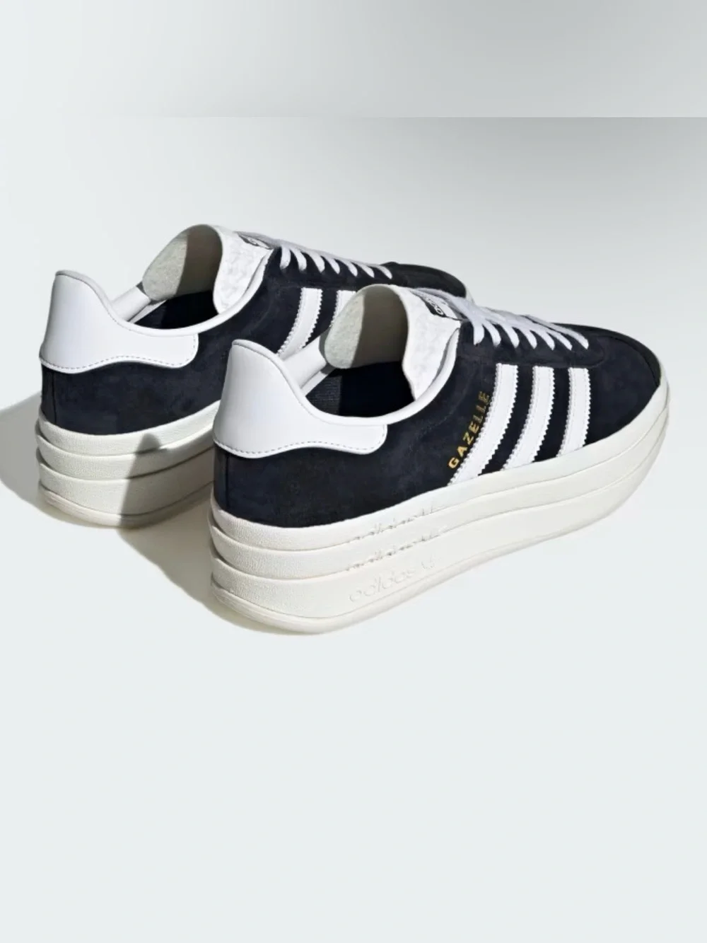 adidas Black and White Espadrilles Platform Sneakers
